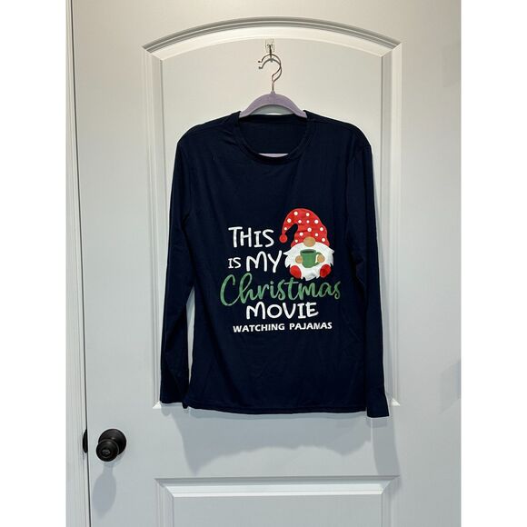 NWT Christmas Pajama Set This is my Christmas Movie watching Pajamas Size XL - Picture 2 of 7